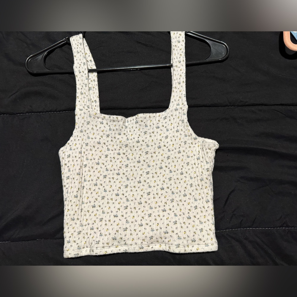 cropped floral tank